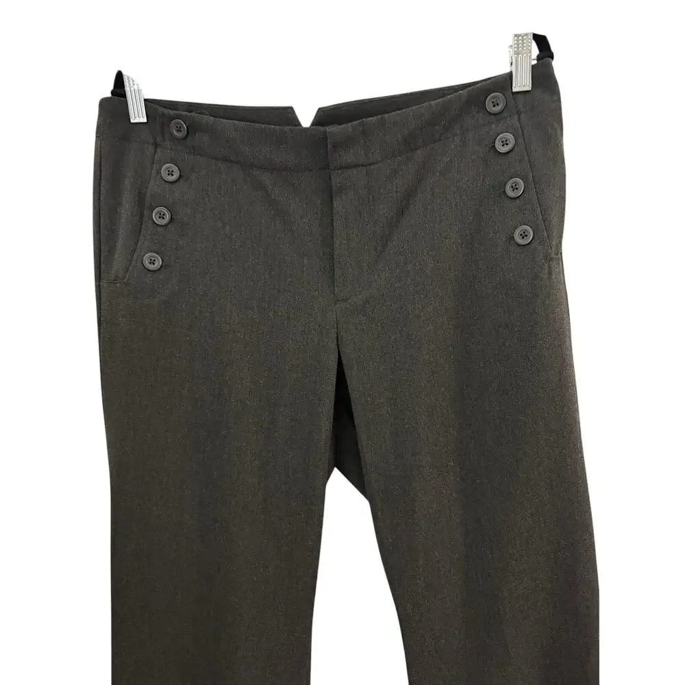 Gap Sailor Style Pants Size 14 Flat front Gray Dress Trouser